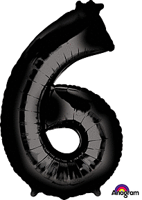 34" Large Black Number Balloons (Anagram)