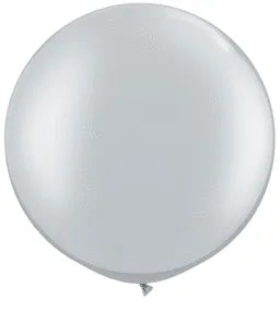 30" Jumbo Latex Balloon Silver Metallic