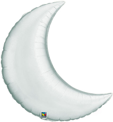 large silver foil moon balloon