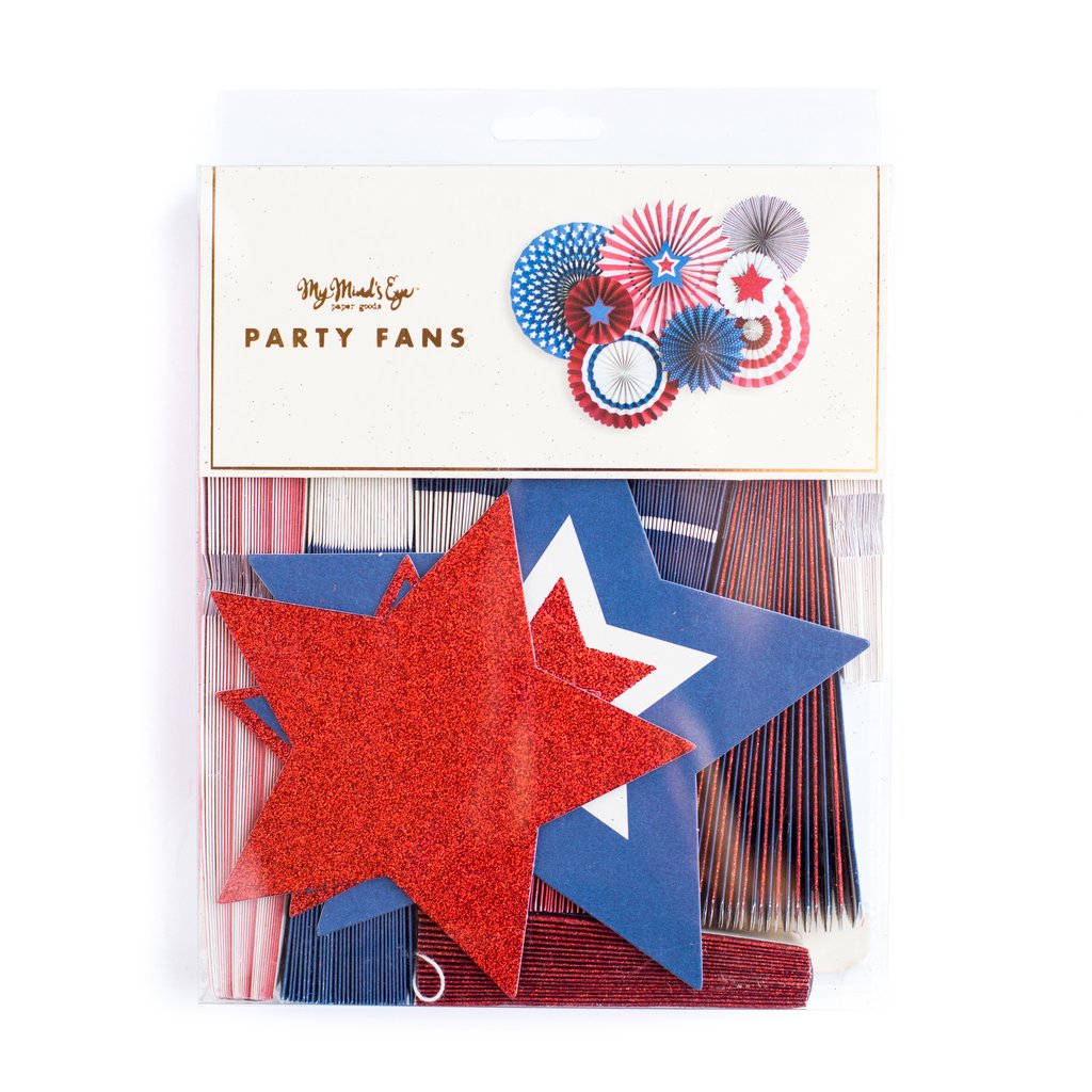 4th of July Stars & Stripes Party Fans