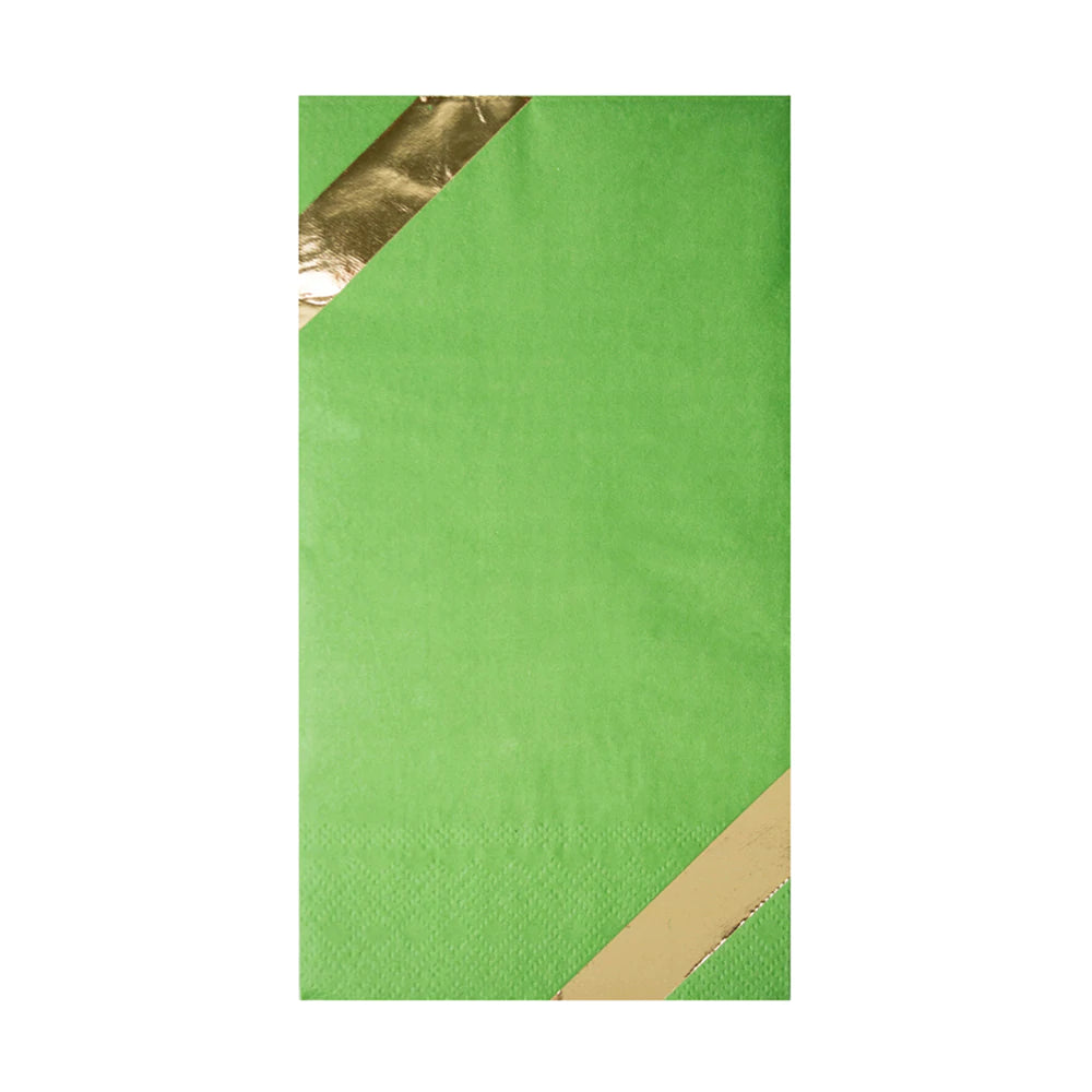Kelly Green & Gold Guest Napkin