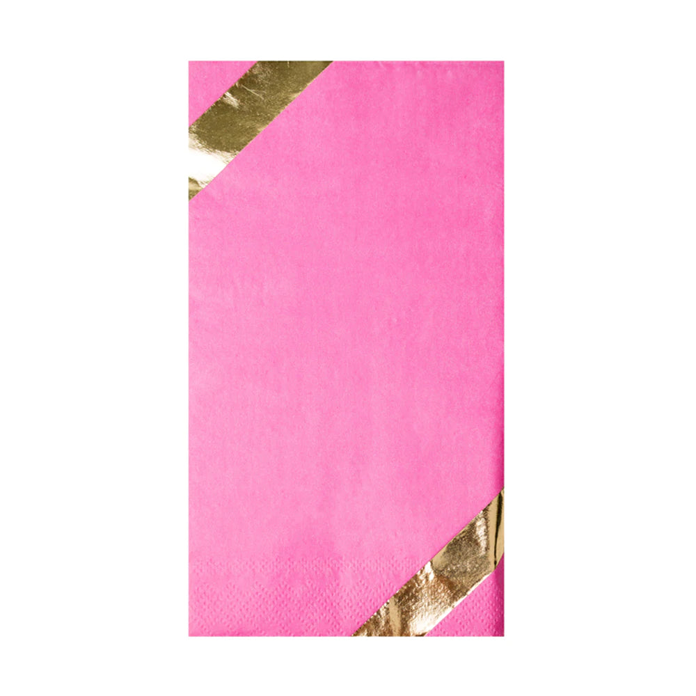 Bright Pink & Gold Guest Napkin