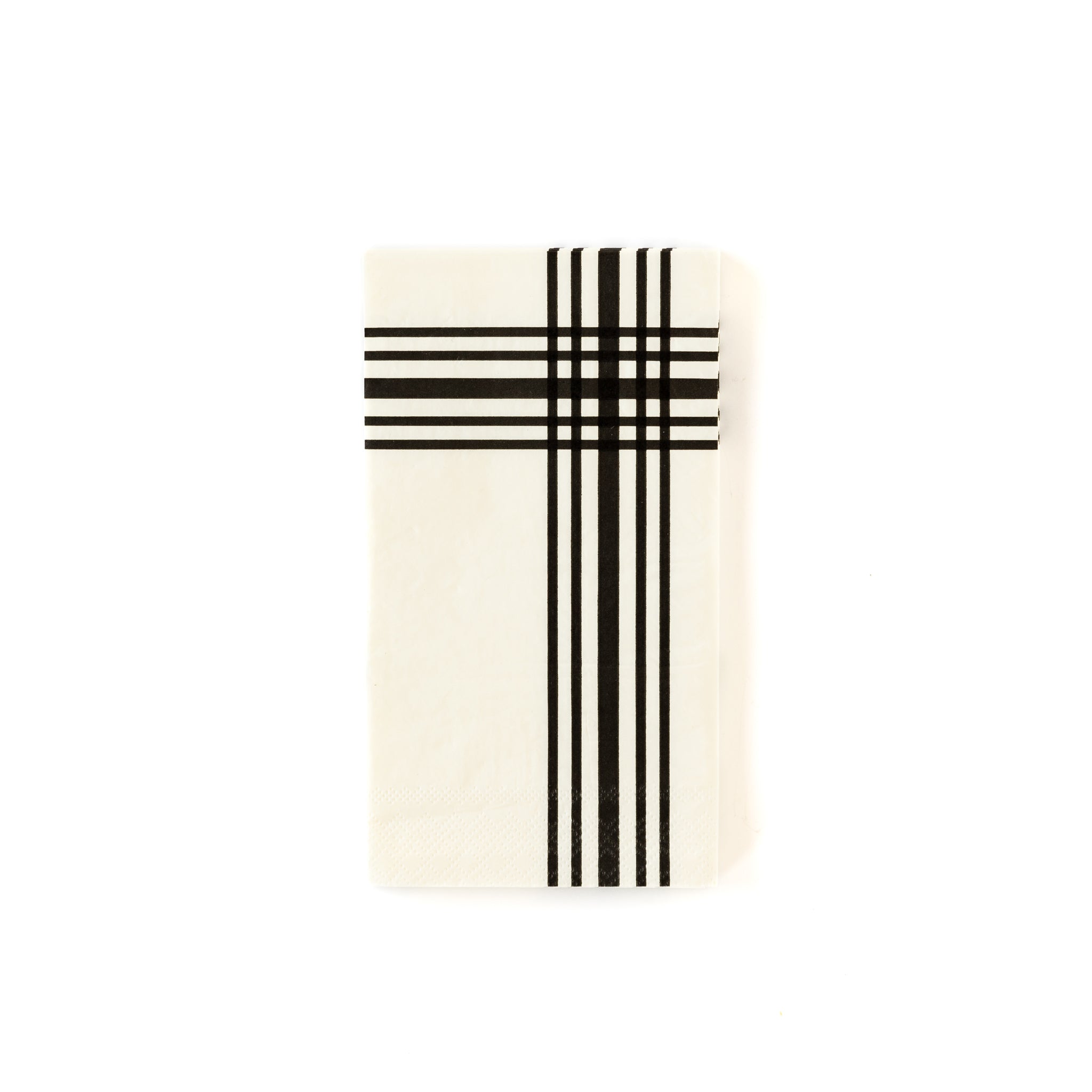 Cream Plaid Guest Napkin