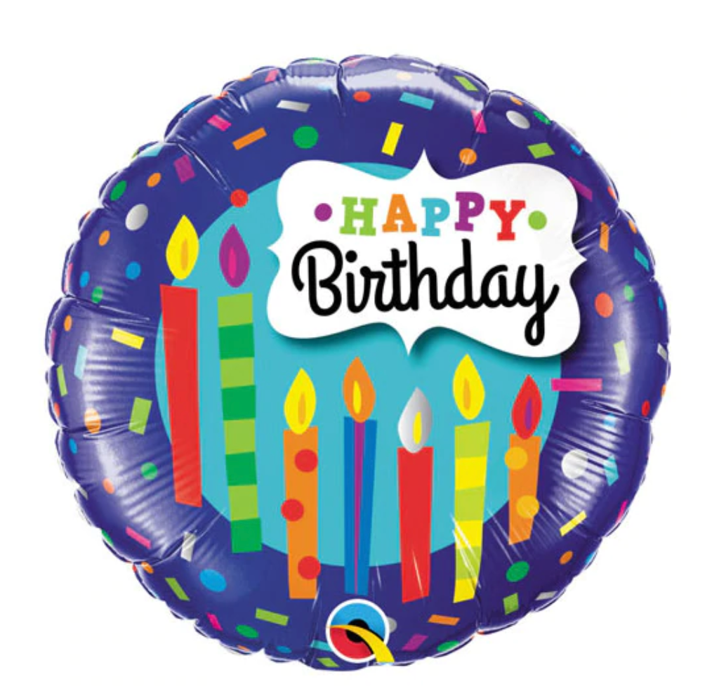 18" Birthday Candle Confetti Balloon