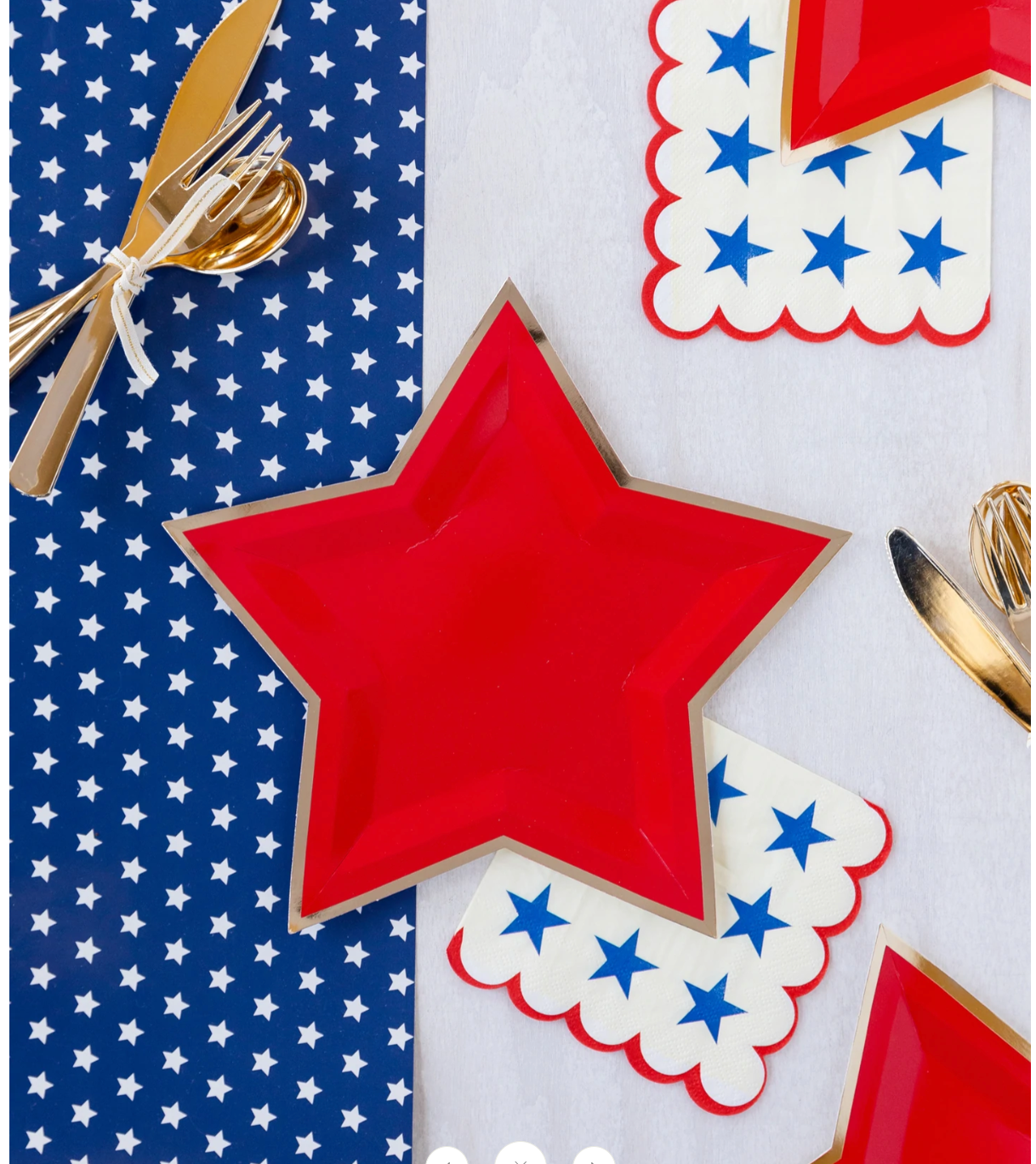 Scalloped 4th of July Star Napkin