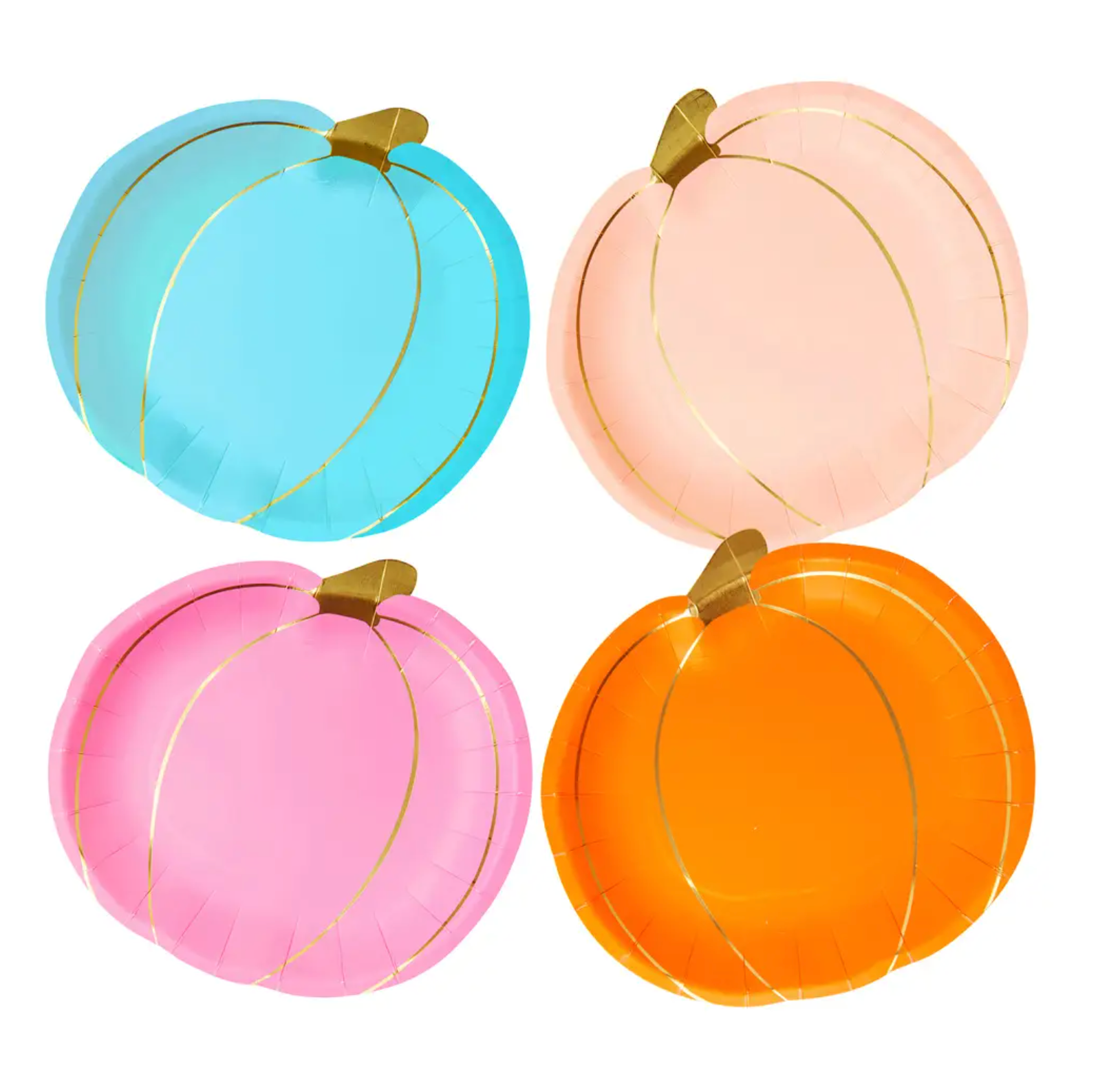 Colorful Pumpkin Shaped Plate