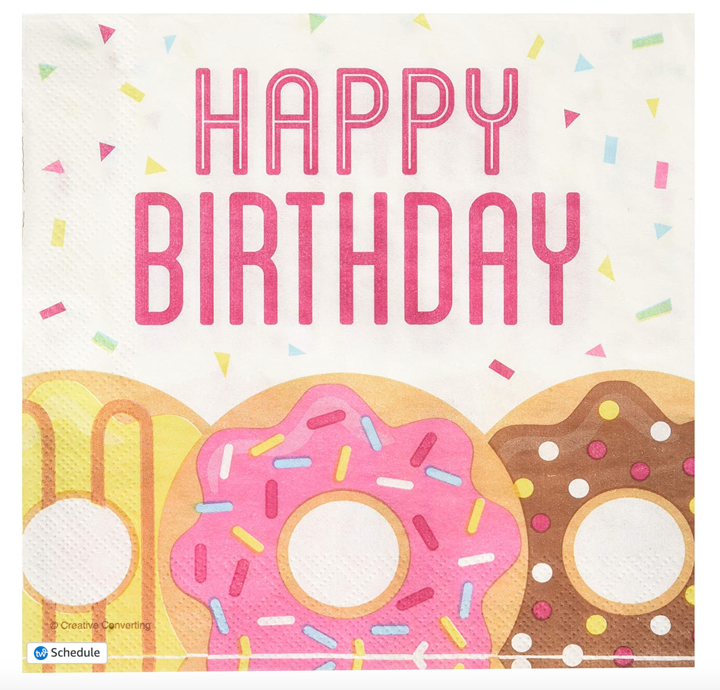 Happy Birthday Donut Lunch Napkin