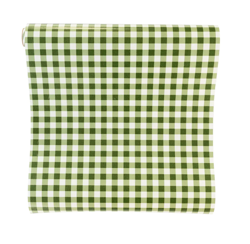 Christmas Green Gingham Table Runner