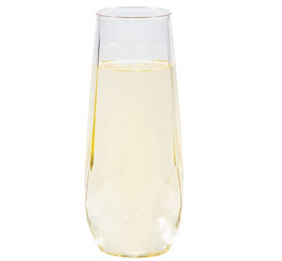 Plastic Stemless Champagne Flutes