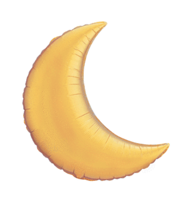 35" Gold Crescent Moon