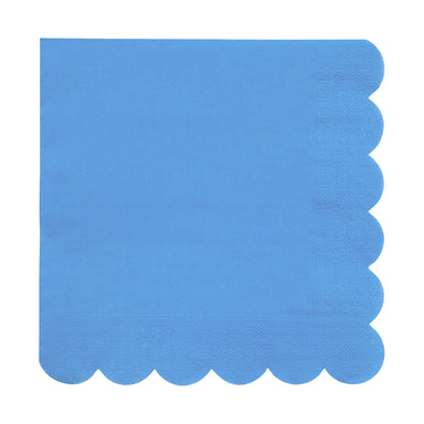 Blue, scalloped edge napkin 