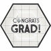 Black & White "Congrats Grad" Graduation Plate