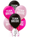 pink and black team bride latex balloon party pack 