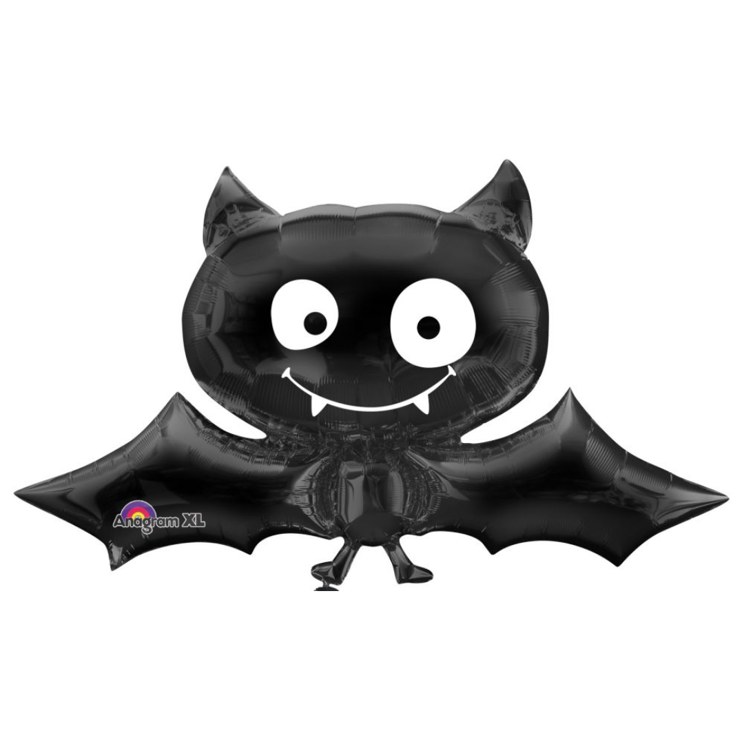 24" Happy Halloween Black Bat Balloon - Cute & Fun Decor for Your Celebration