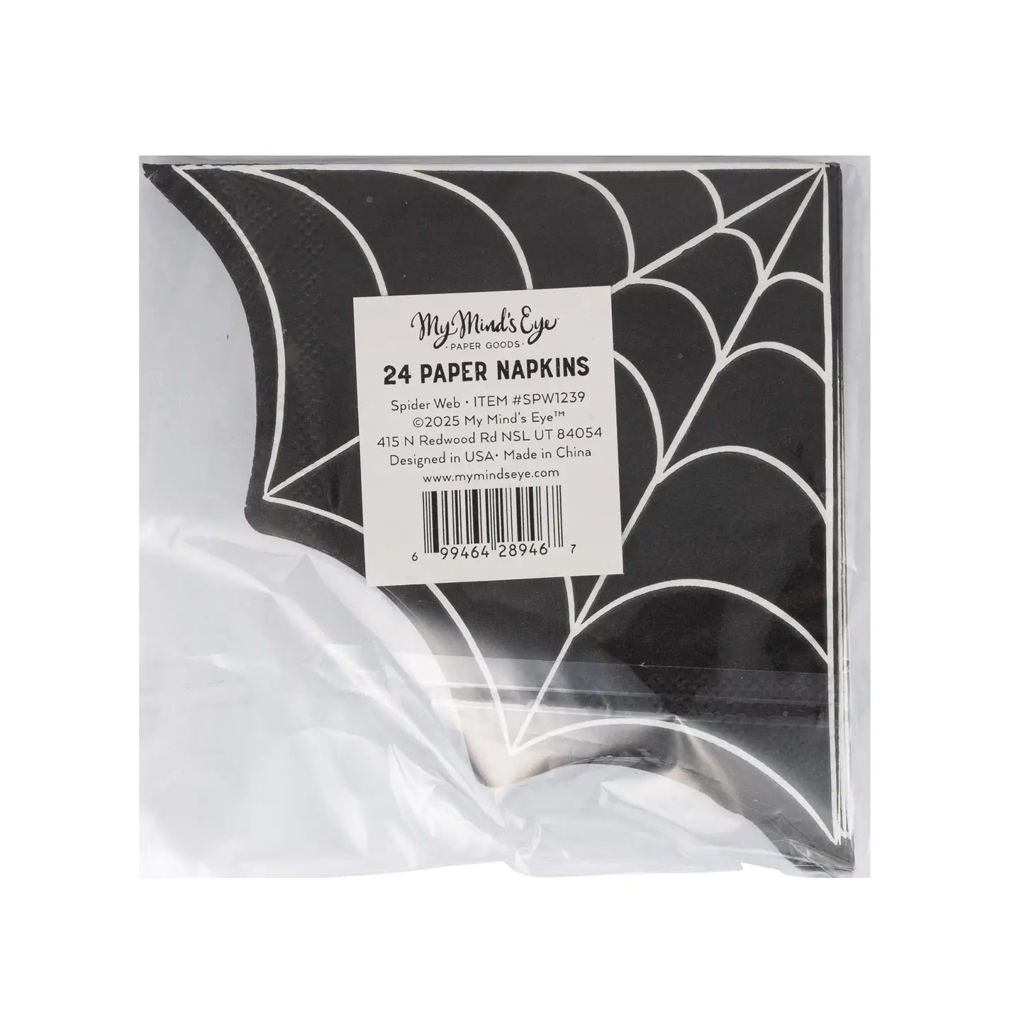 Halloween Spider Web Beverage Napkins 24-Pack