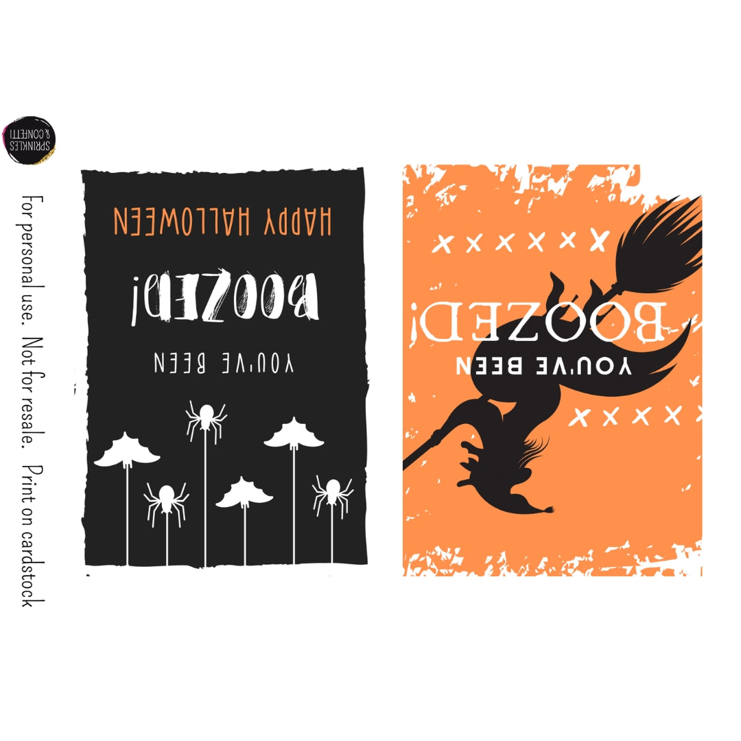 You've Been Boozed Halloween Printable Tags – Fun Wine Bottle Gift Labels for Adults & Neighbors