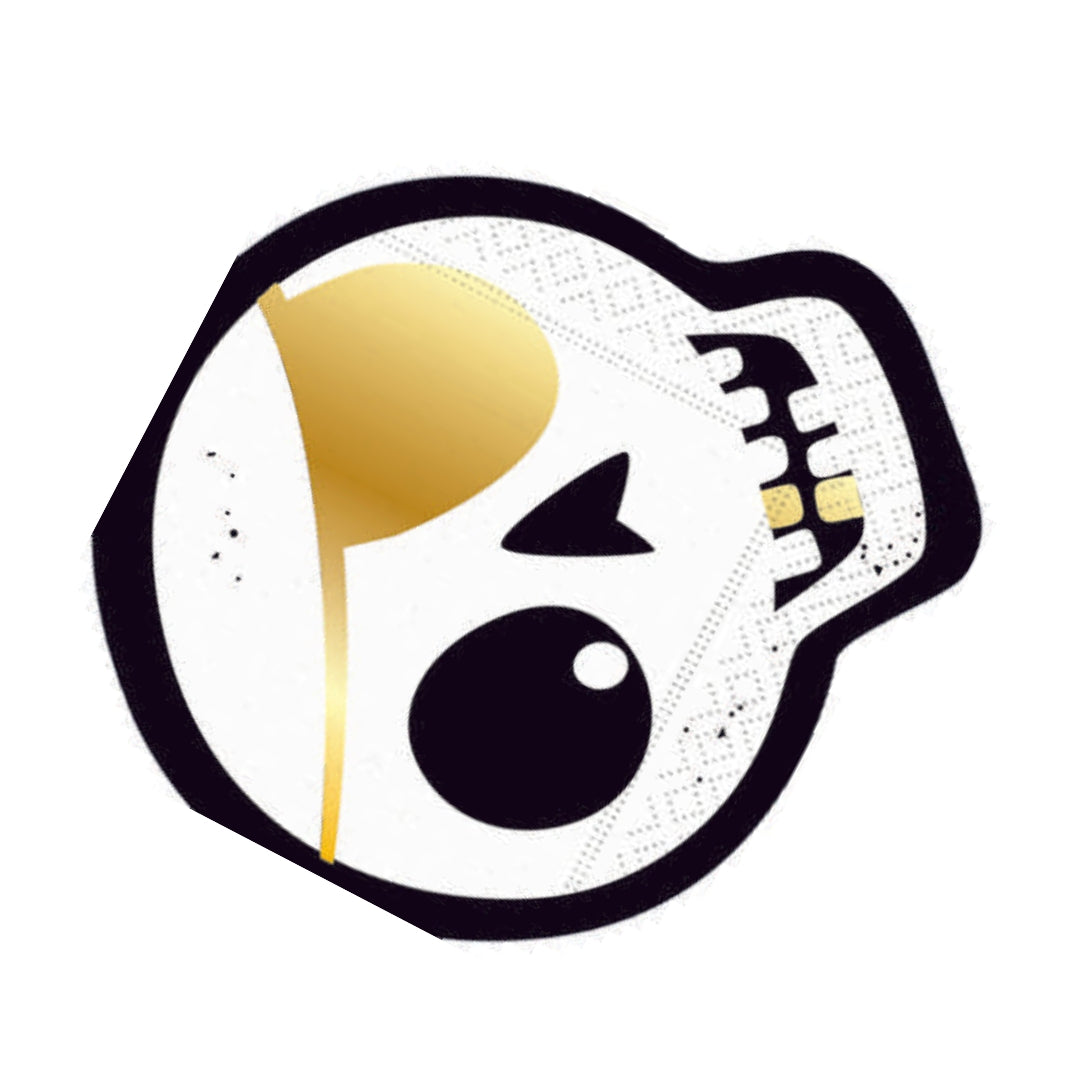 Spooky Skull Beverage Napkins with Gold Foil – 16 Pack for Halloween Parties - Thumbnail 2