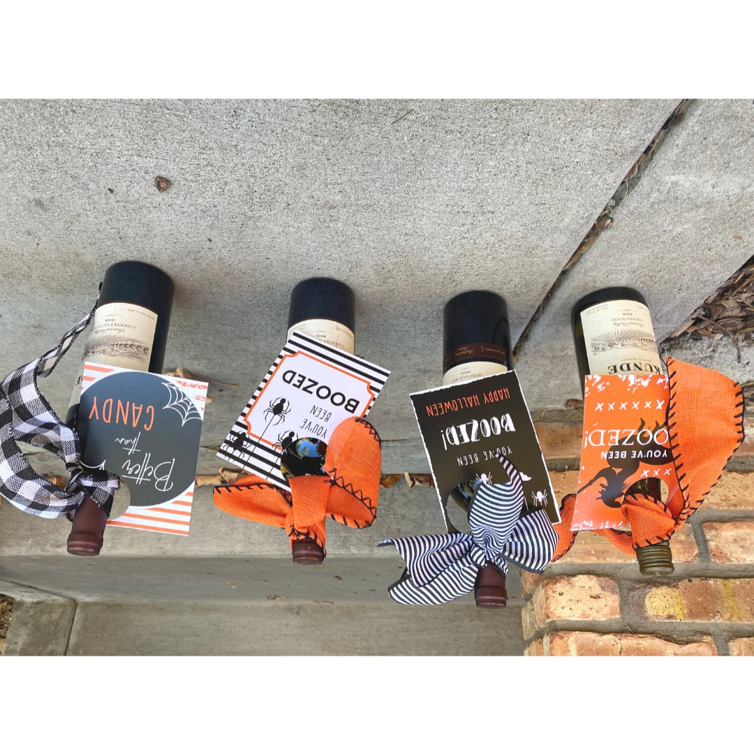 You've Been Boozed Halloween Printable Tags – Fun Wine Bottle Gift Labels for Adults & Neighbors