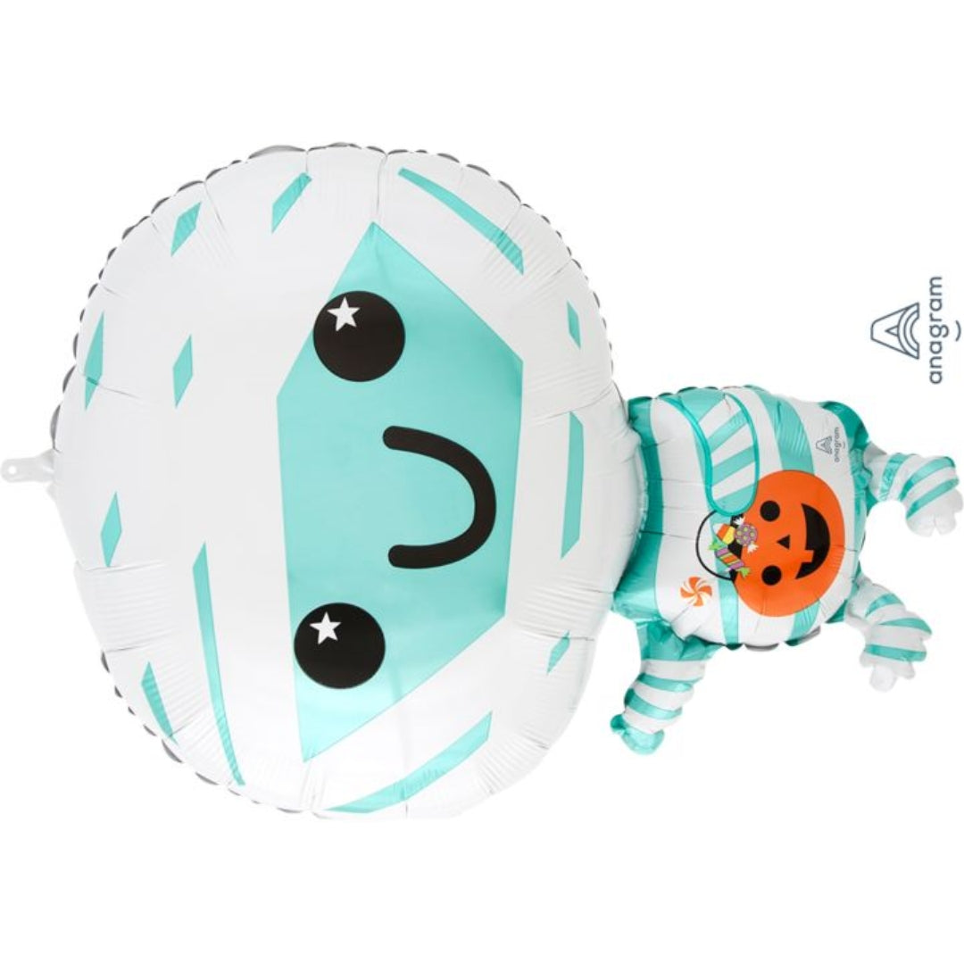 22" Happy Mummy Halloween Balloon – Spooky Cute Party Decoration & Gift Idea for Halloween Fun!