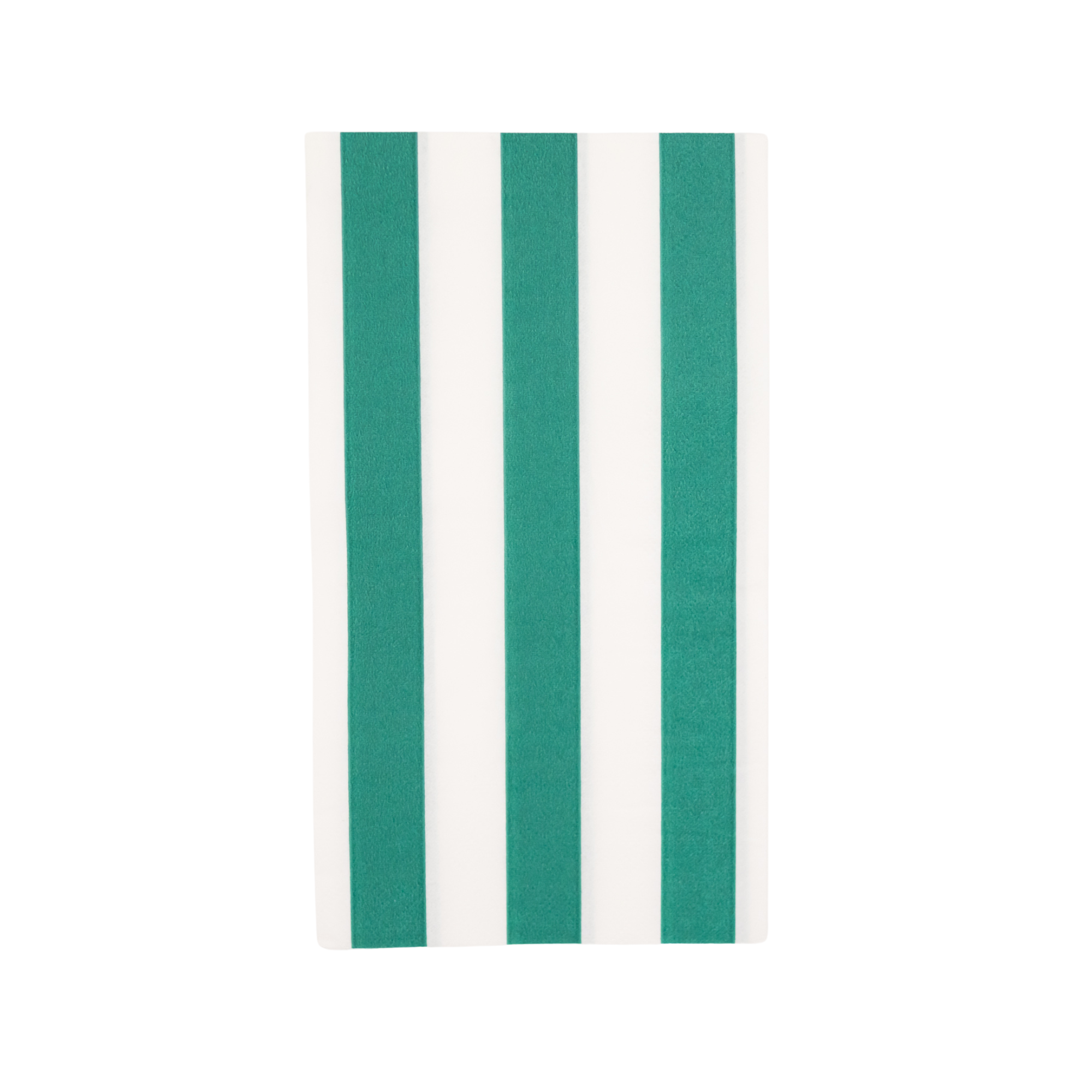 Emerald Green Cabana Stripe Party Napkins – 20 Pack, 3-Ply Guest Towels for Birthdays,