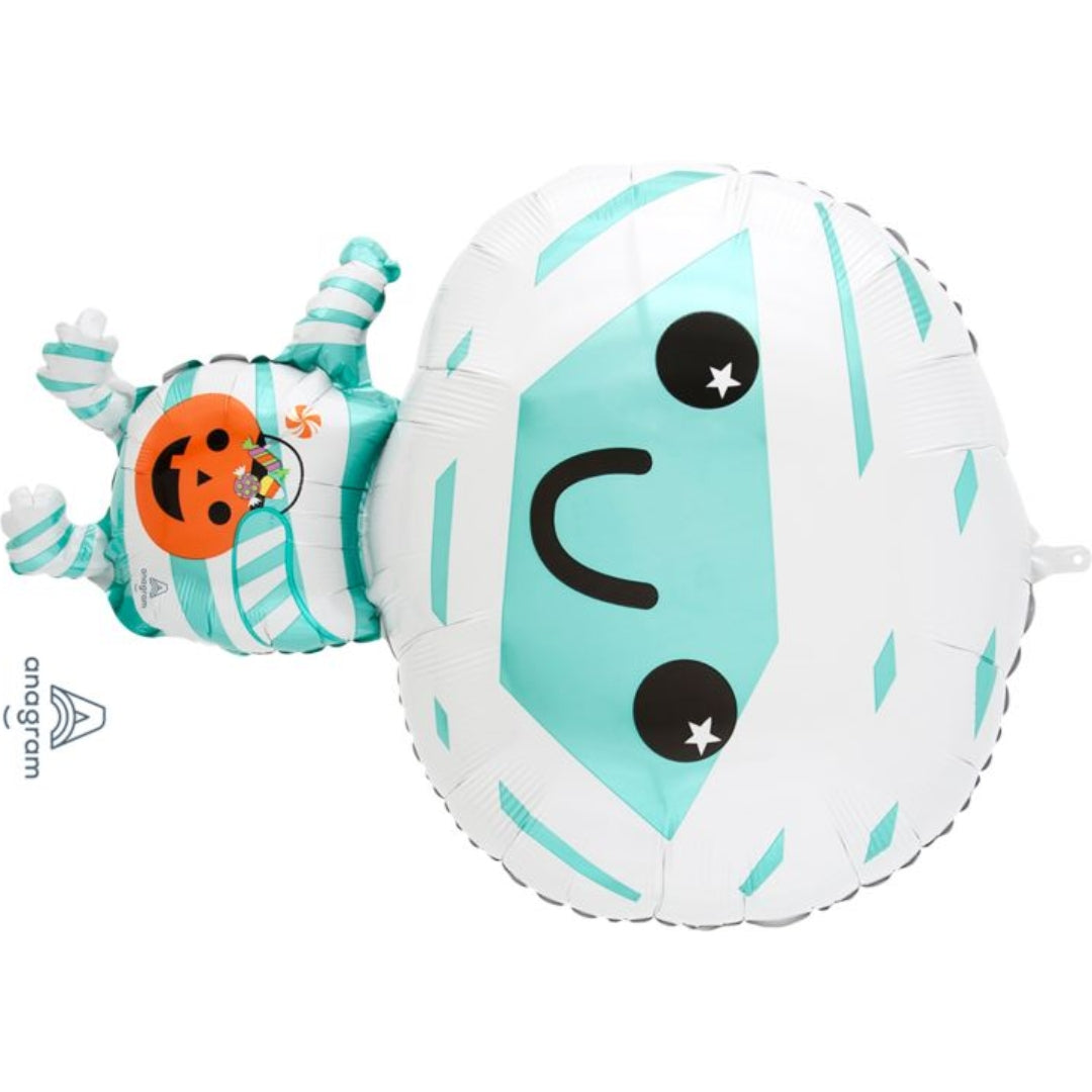22" Happy Mummy Halloween Balloon – Spooky Cute Party Decoration & Gift Idea for Halloween Fun!