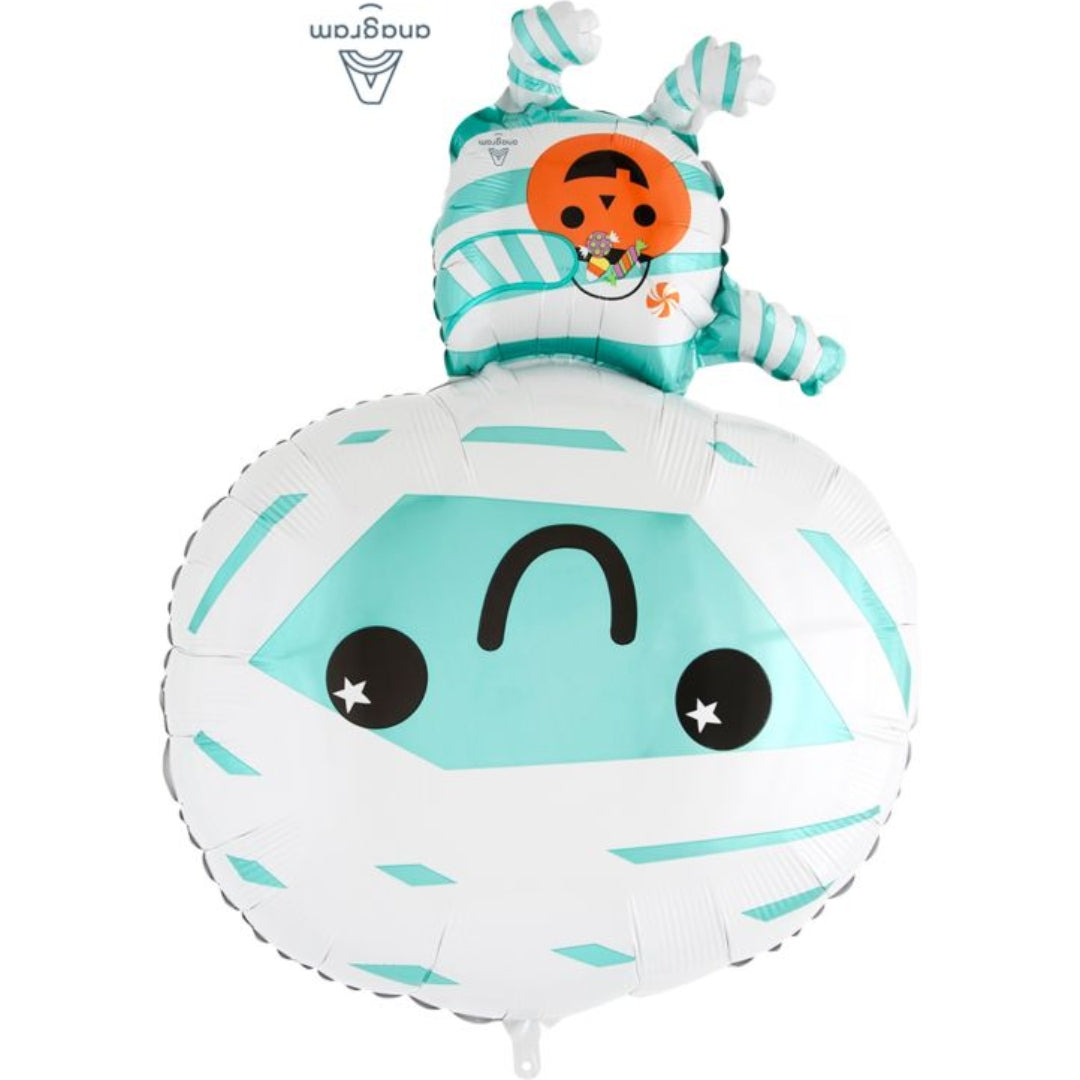 22" Happy Mummy Halloween Balloon – Spooky Cute Party Decoration & Gift Idea for Halloween Fun!