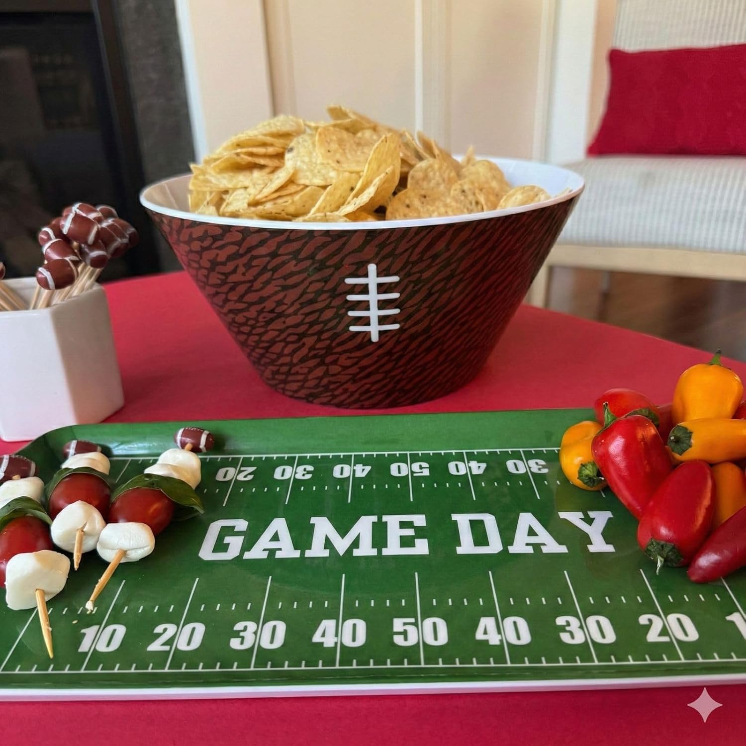 Brown Football Snack & Serving Reusable Melamine Bowl