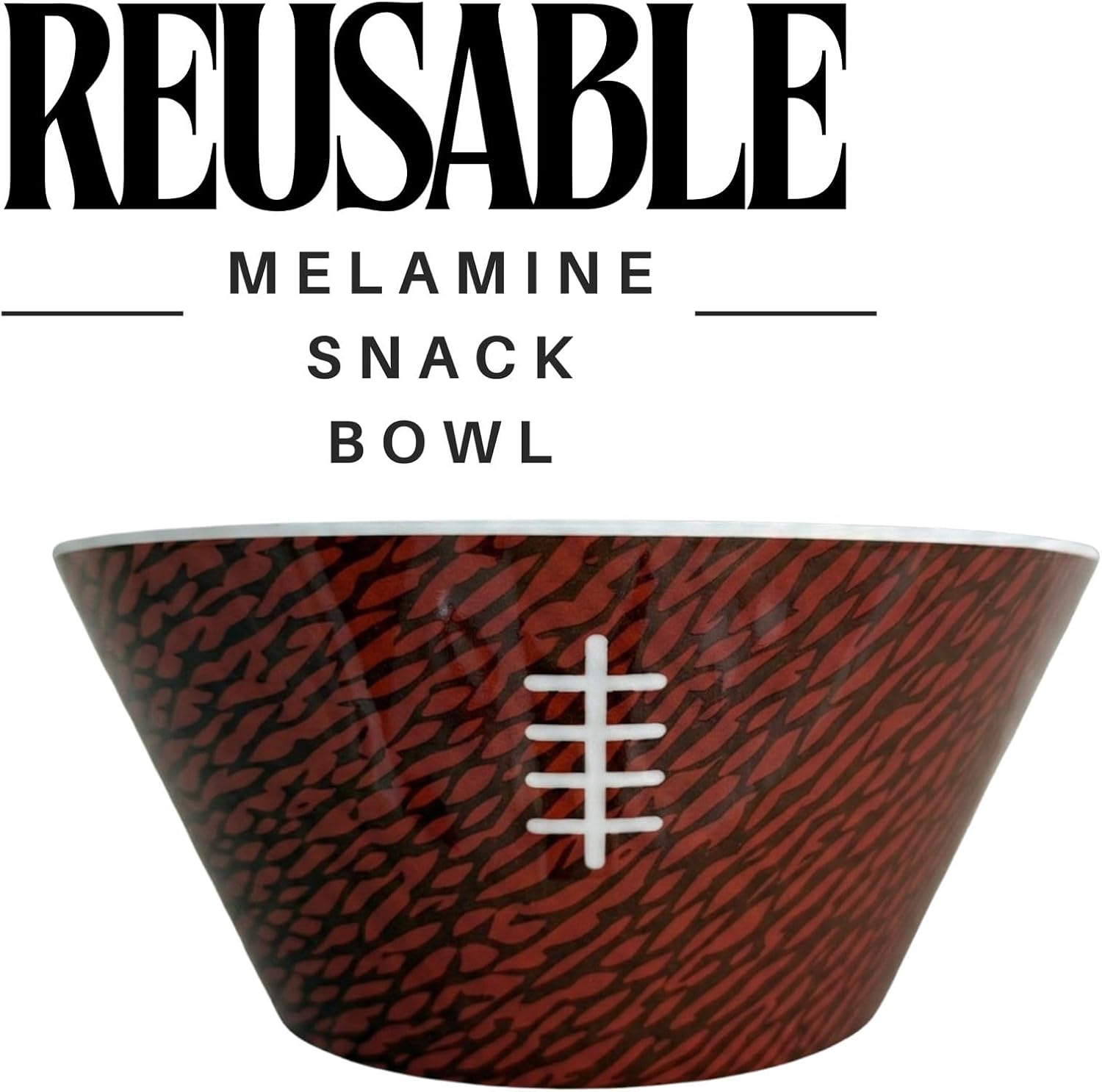 Brown Football Snack & Serving Reusable Melamine Bowl