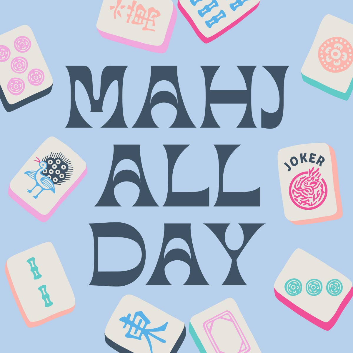 Stylish Mahj All Day Mahjong Cocktail Napkin (20 count)
