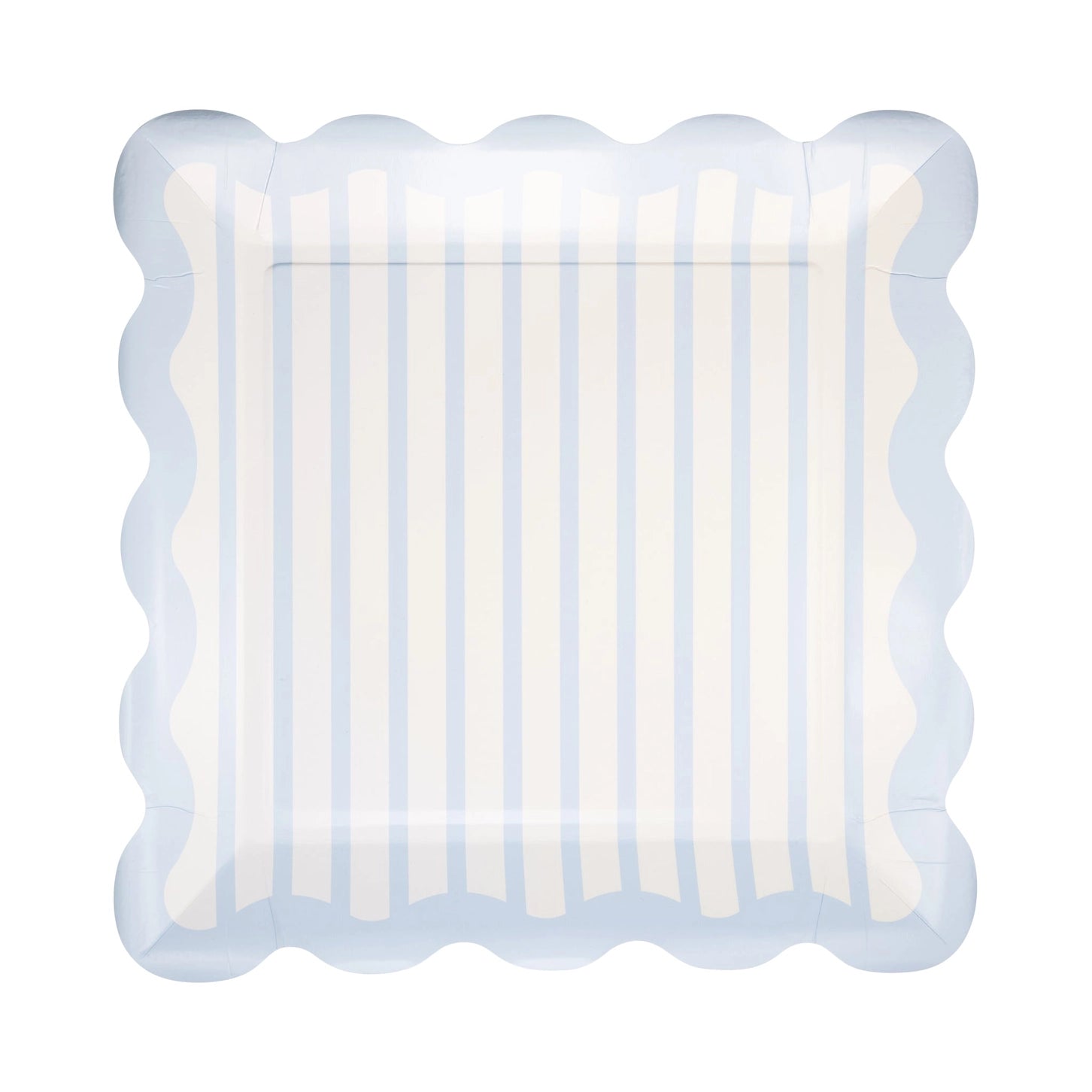 Blue Stiple Scalloped Square Party Plates 10" (8 Pack) – Elegant Disposable Tableware (Copy)