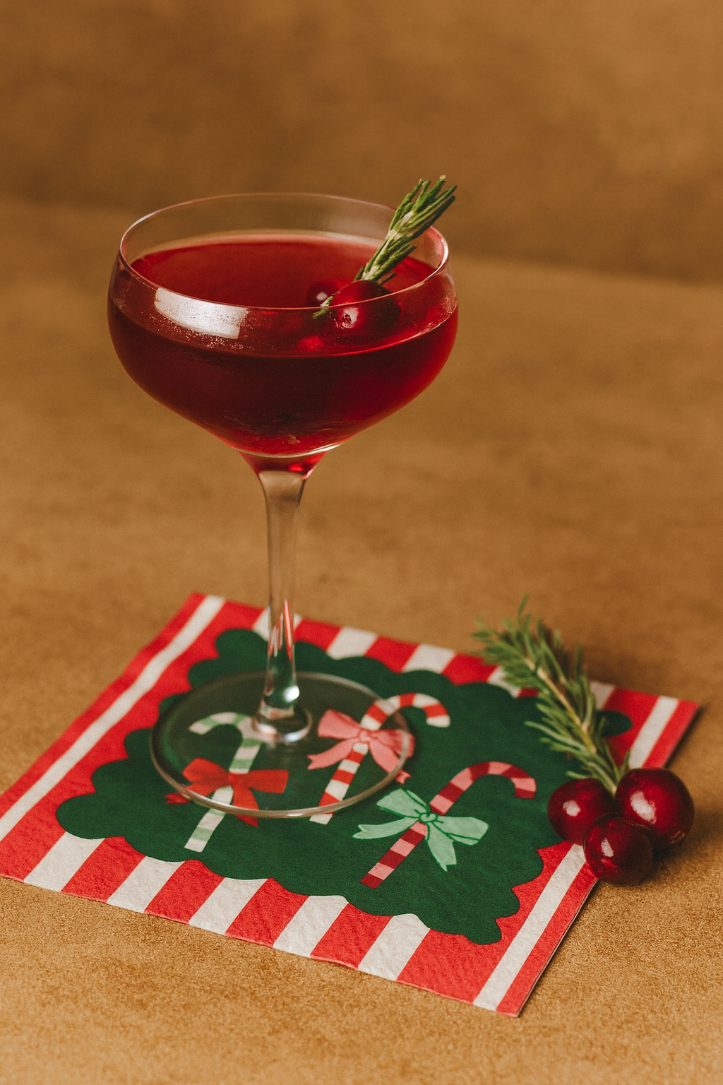 Colorful Candy Cane Holiday Cocktail Napkins – 20 Count | 3-Ply Festive Beverage Napkins