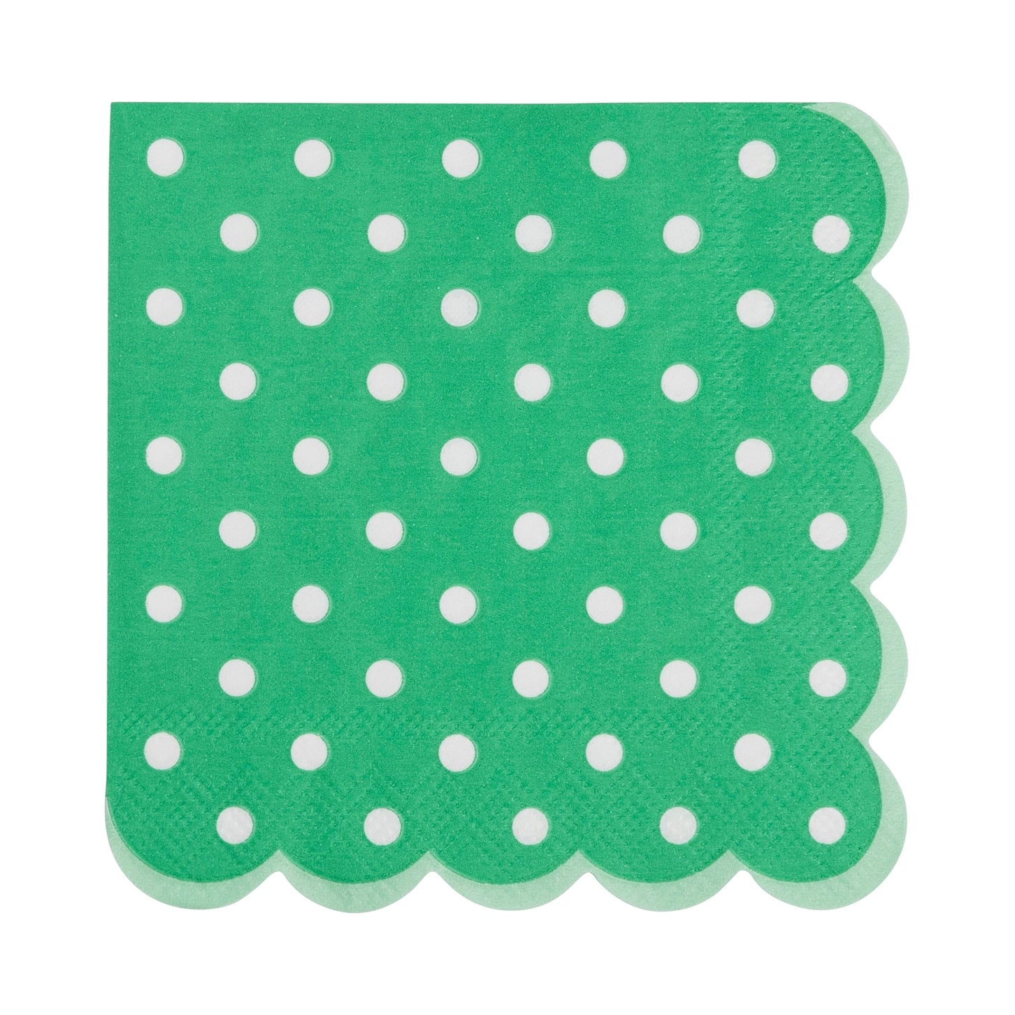 Festive Green Polka Dot Party Beverage Napkin St. Patrick's Day -18ct
