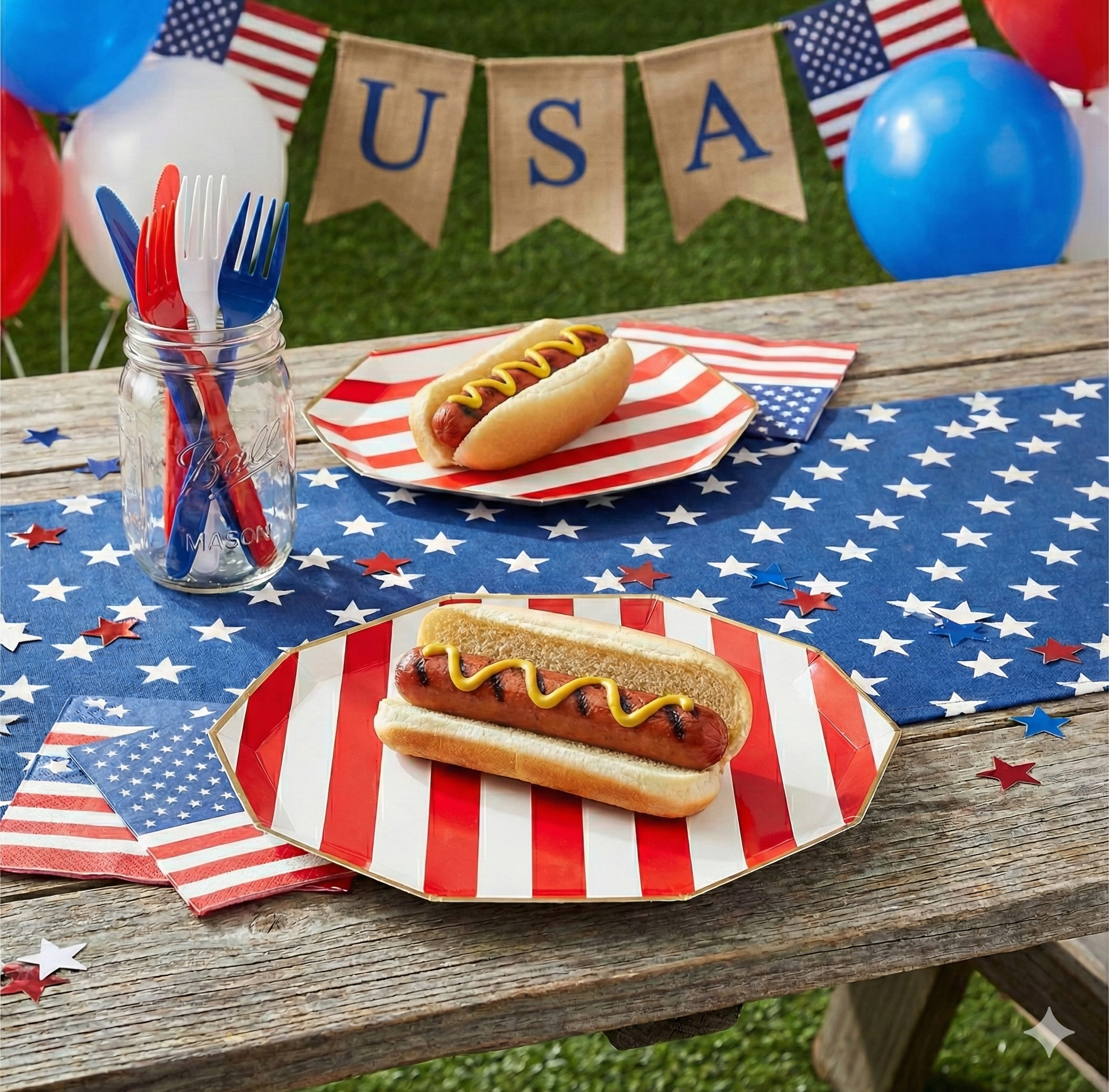 Simply Stripes Cherry Red Cabana Stripe Paper Plates – 8 Pack, 10.75" Party Plates