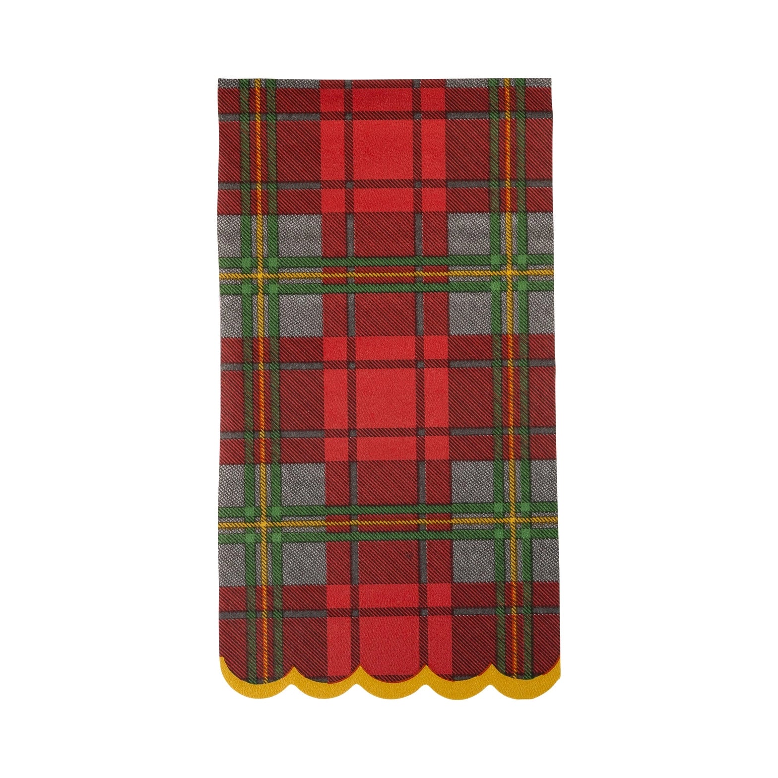 Traditional Red & Green Christmas Plaid Guest Napkins – 18 Pack Holiday Disposable Party Napkins
