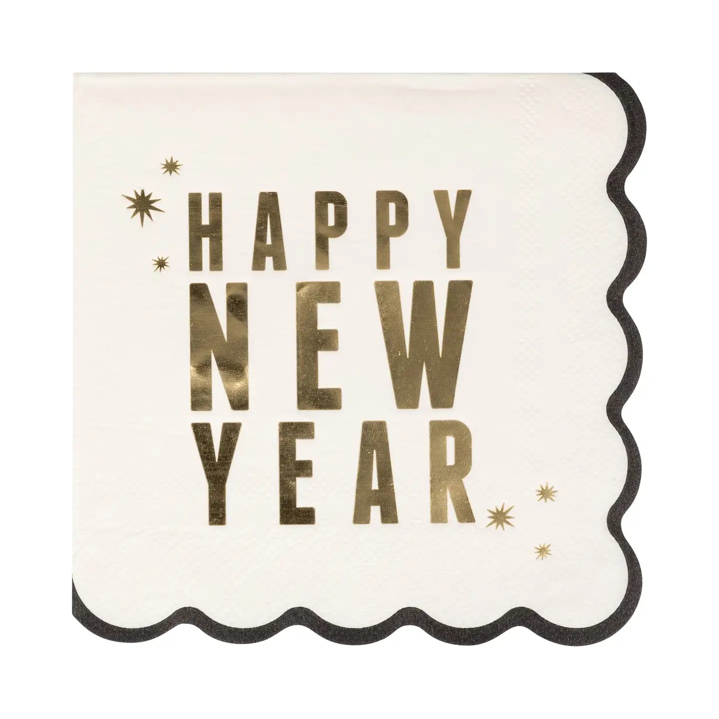 Black & White Happy New Year's Eve Napkins - 18 pack