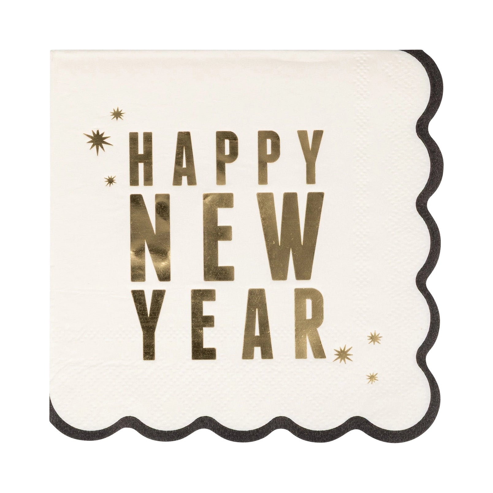 Black & White Happy New Year's Eve Napkins - 18 pack