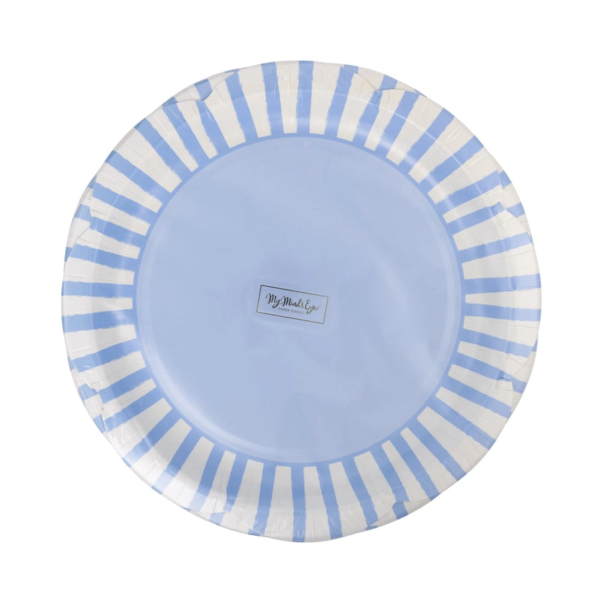 Blue & White Scallop Round Party Plate