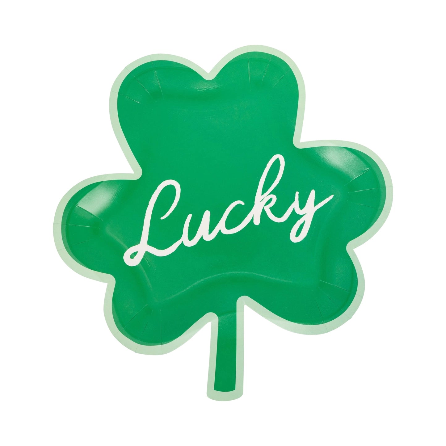 St. Patrick's Day Lucky Green Shamrock Party Plates - 8ct