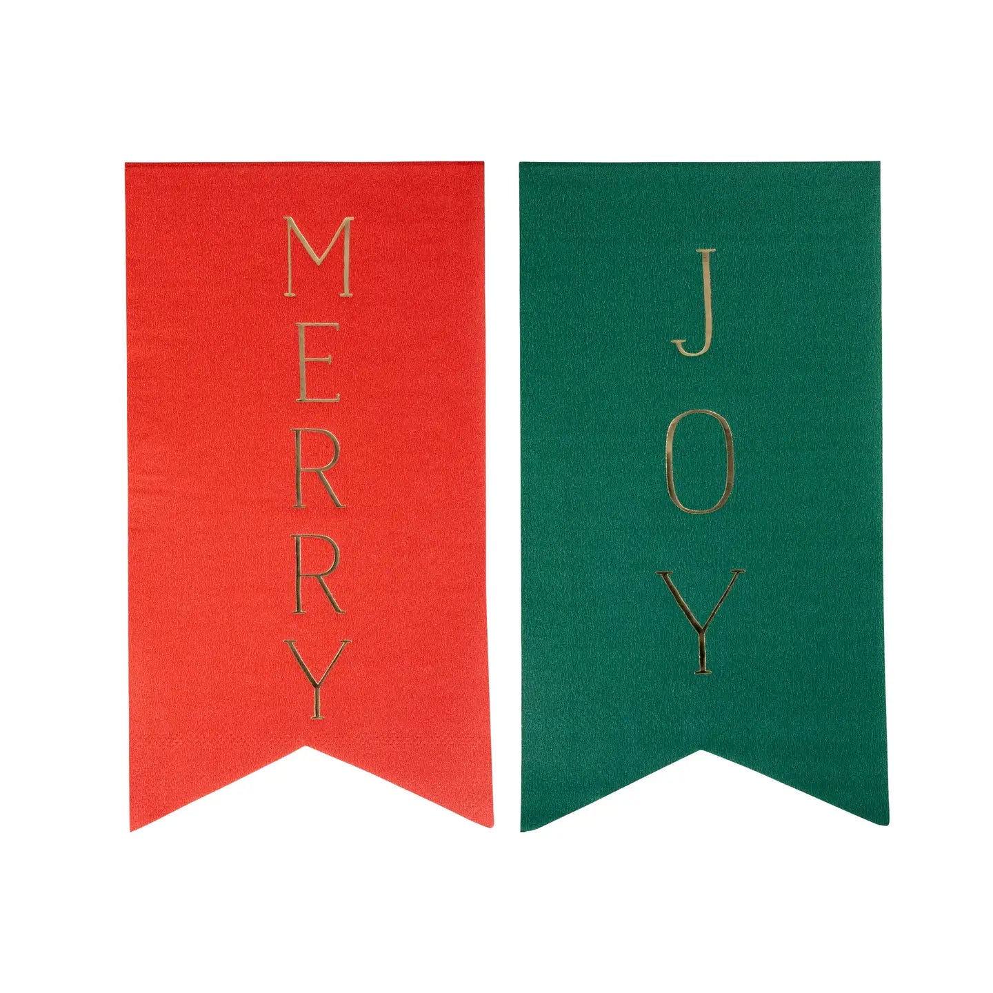 Merry & Joy Holiday Green & Red Guest Napkins – 18 Pack Christmas Decor