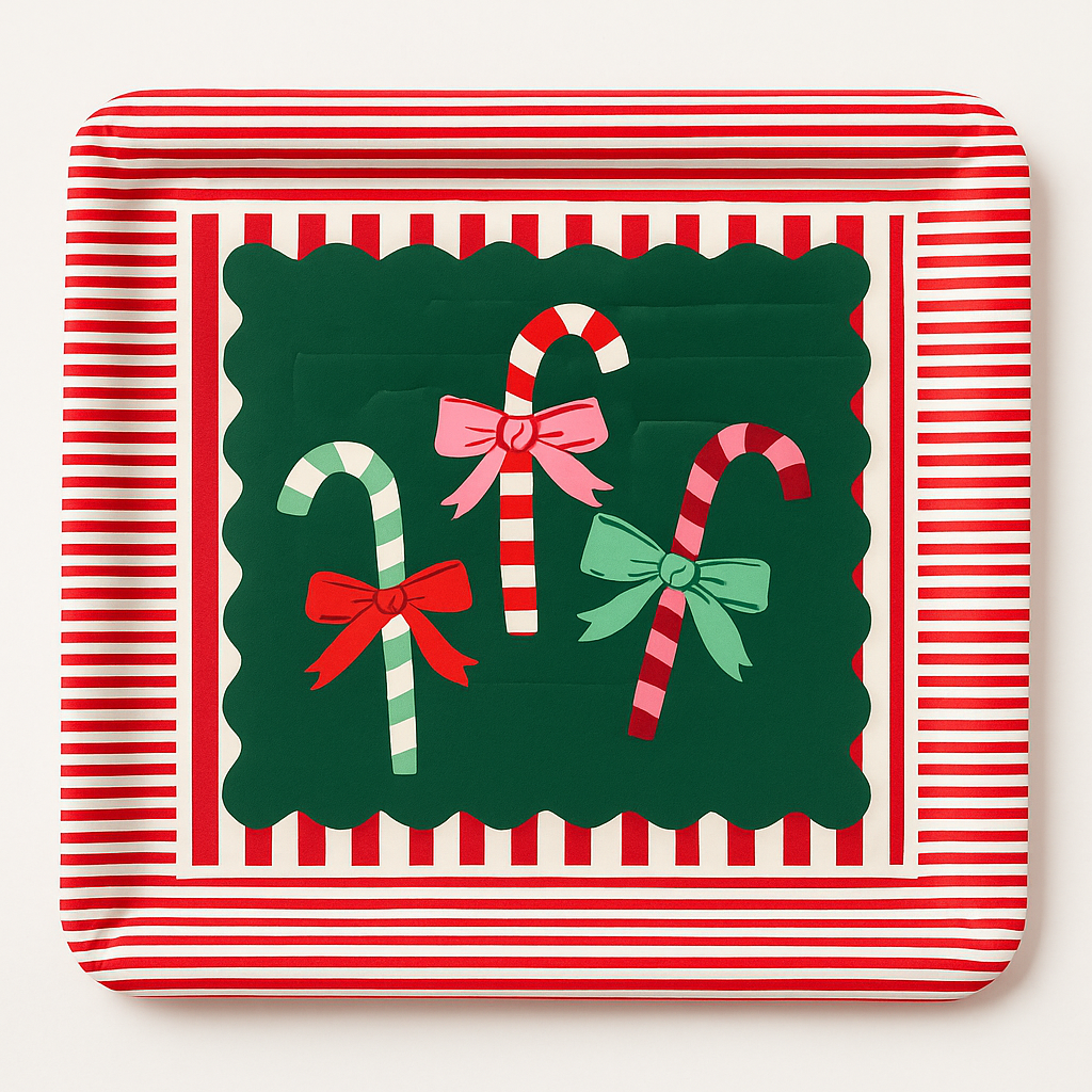Colorful Candy Cane Holiday Cocktail Napkins – 20 Count | 3-Ply Festive Beverage Napkins