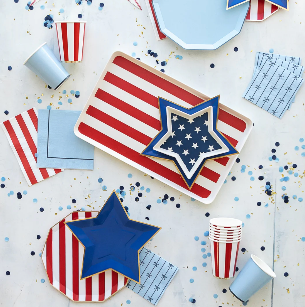 Simply Stripes Cherry Red Cabana Stripe Paper Plates – 8 Pack, 10.75" Party Plates