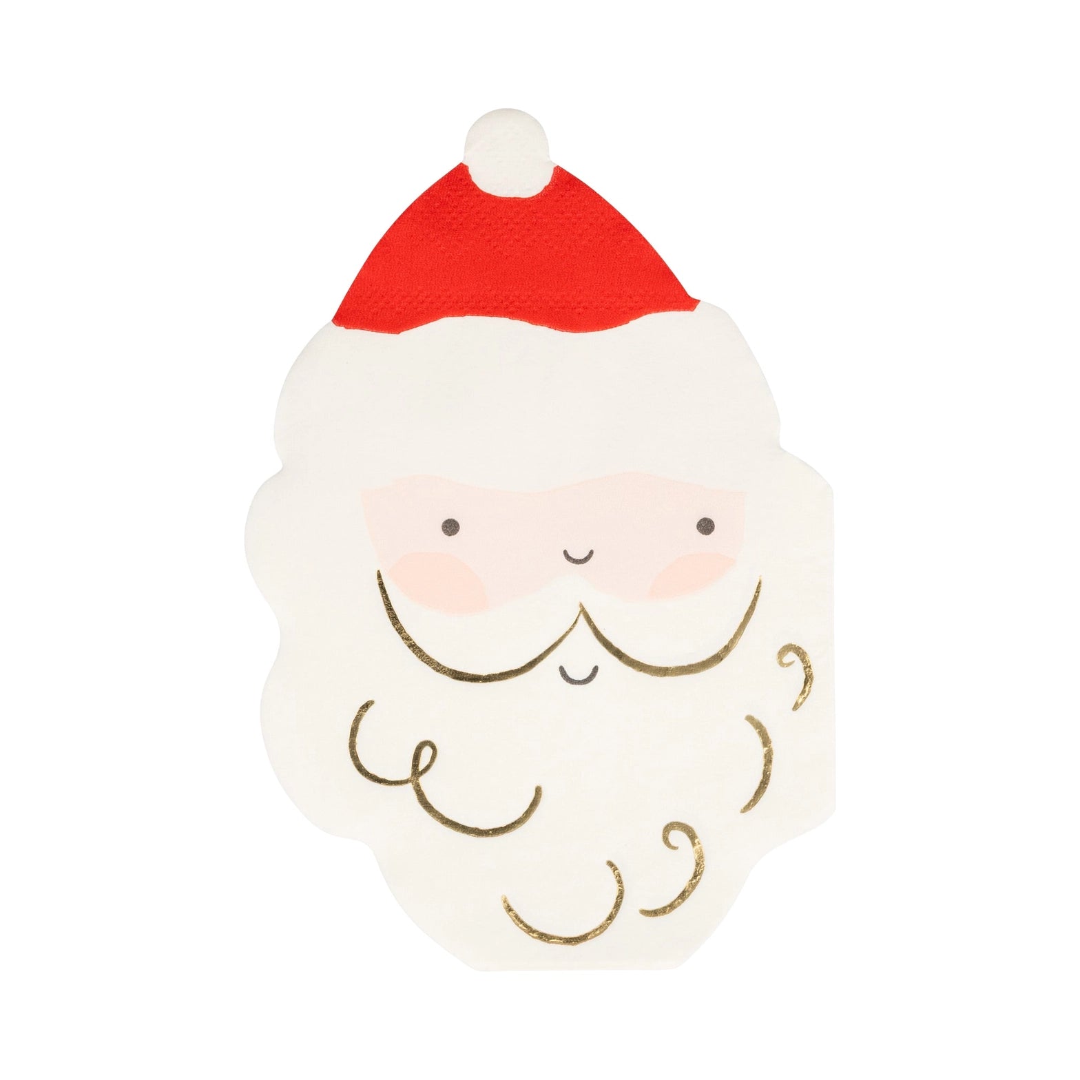 Jolly Santa Shaped Holiday Party Napkin
