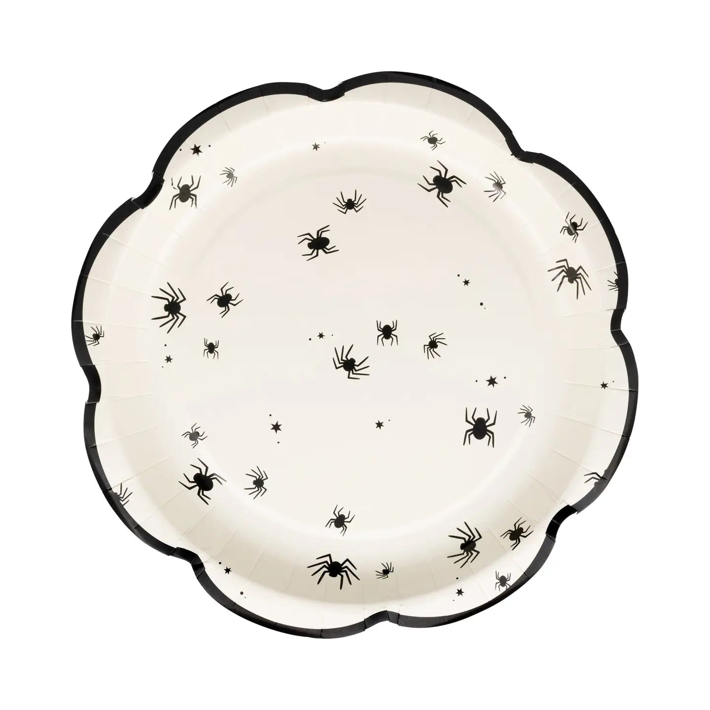 Halloween Spider Scalloped Plates – 9" Serving Party Plates for Spooky Snacks & Creepy Celebrations!