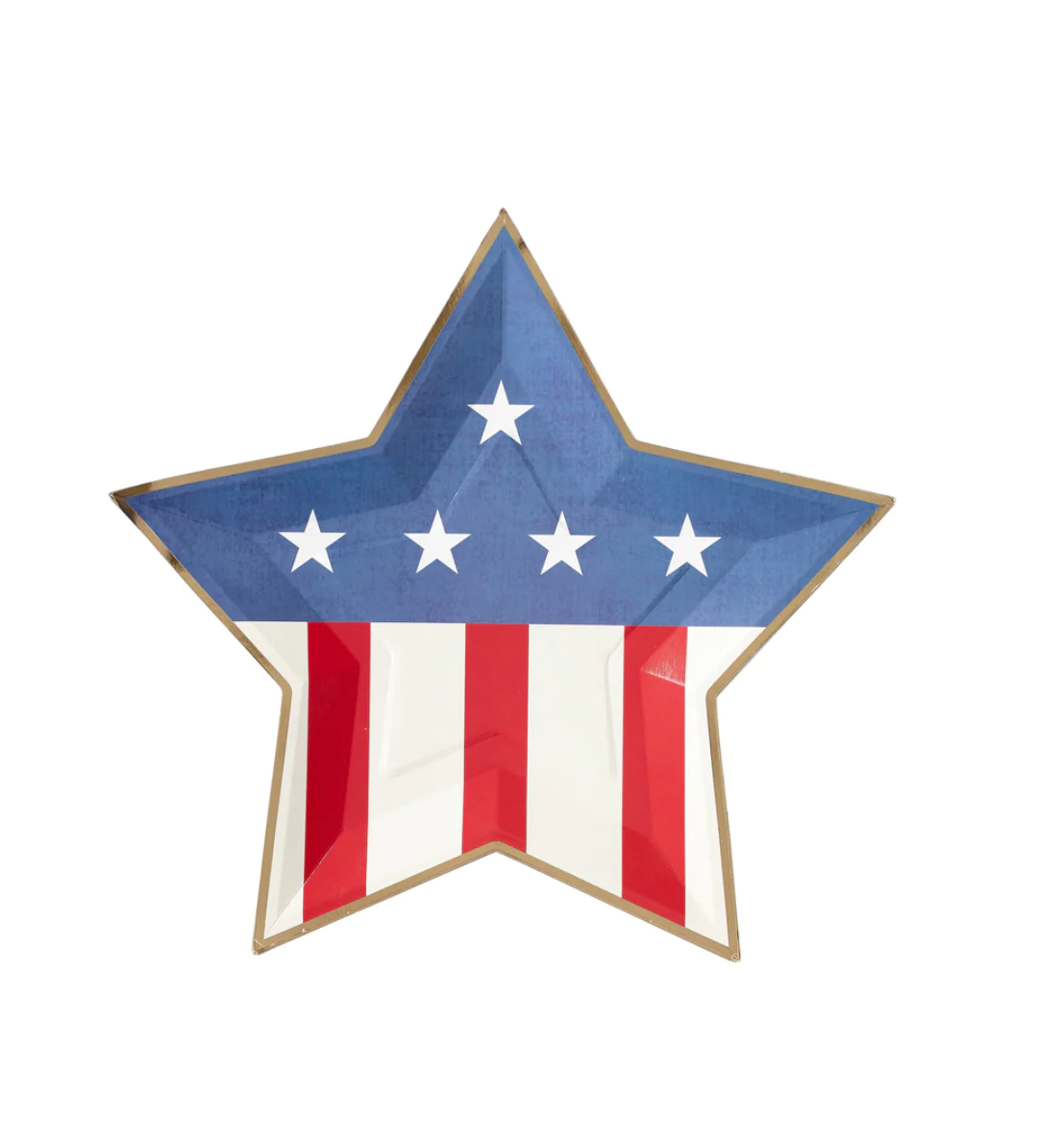 Americana Red White & Blue 4th of July Star Plate Red White and Blue