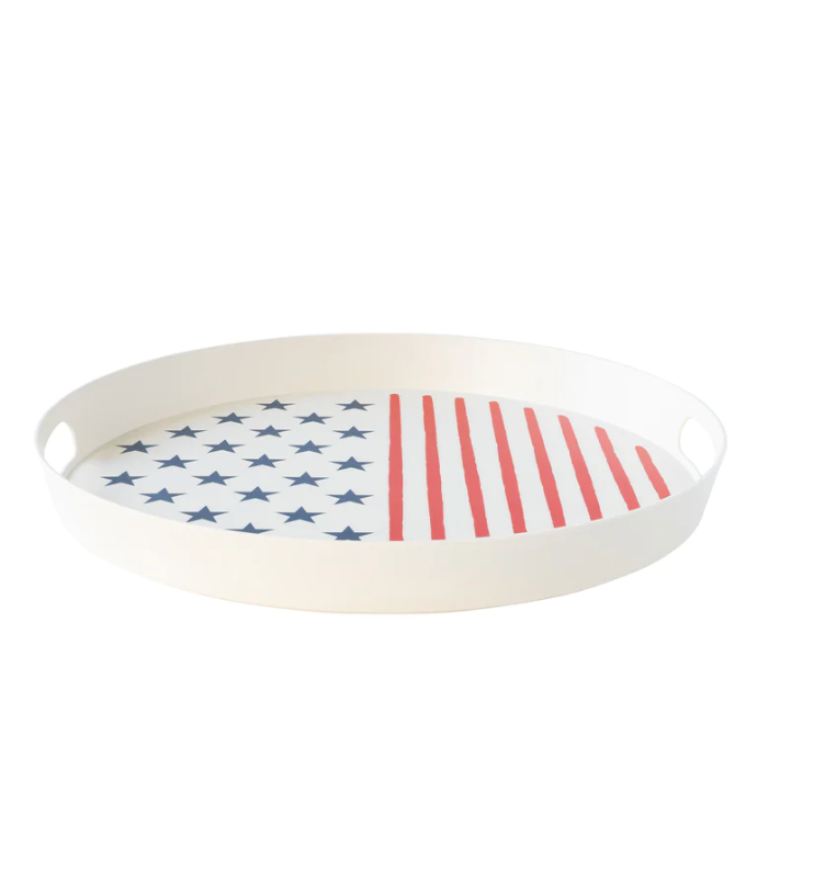 Stars & Stripes Bamboo 4th of July Decorative Serving Tray