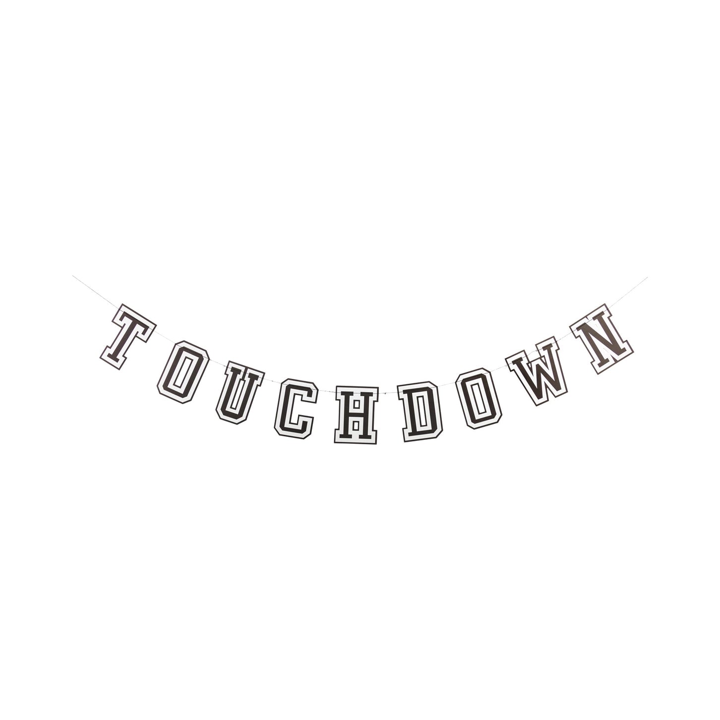 Touchdown Football Banner – 52” Prestrung Party Décor for Tailgates & Sports Parties