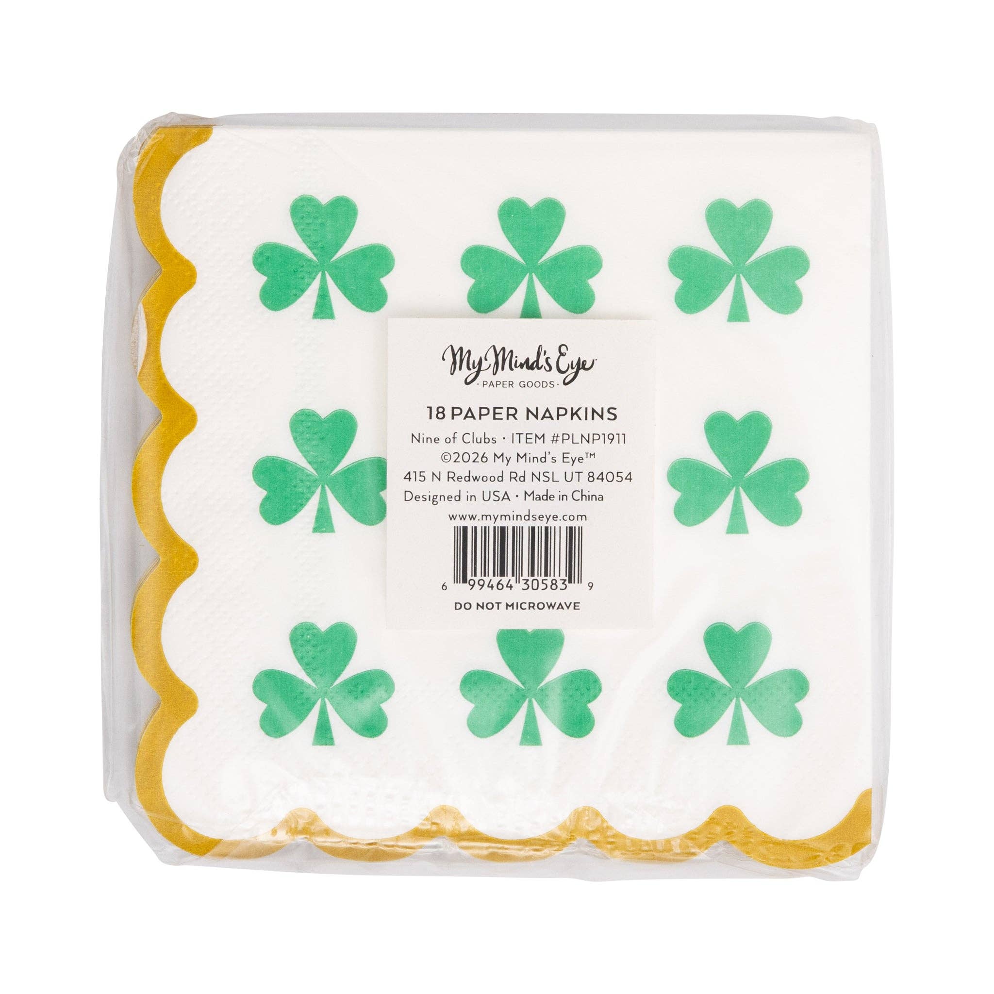 wdge Shamrock Cocktail Napkins – St. Patrick’s Day Party Napkins (18 Pack)