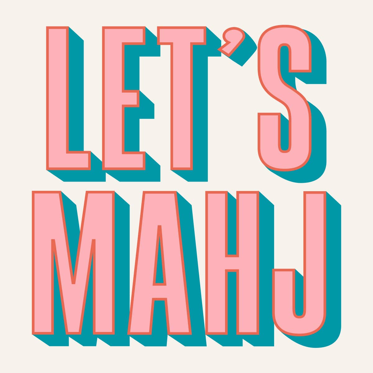 Let's Mahj Cocktail Napkins (20 pack)