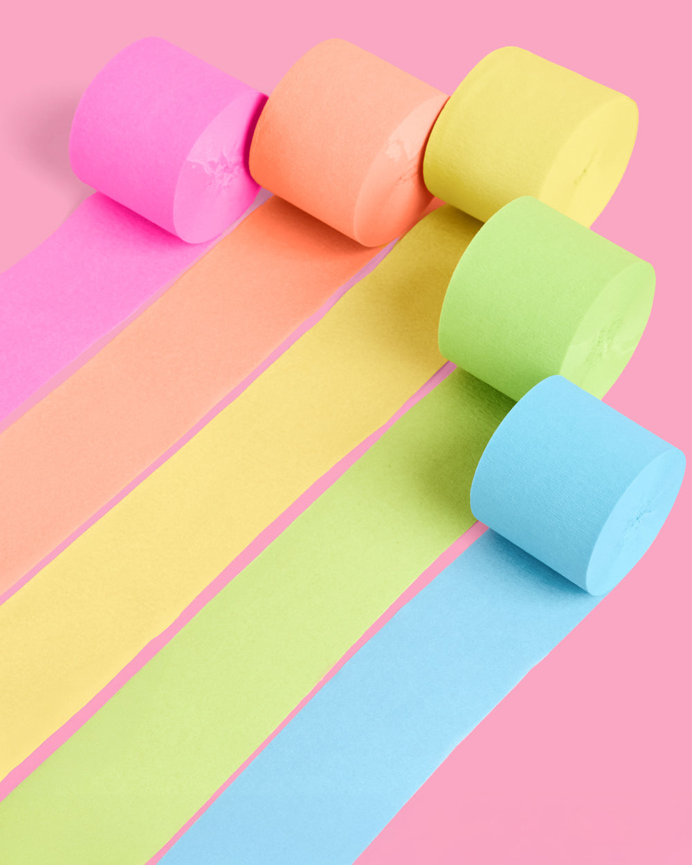 Sorbet Color | Bright Crepe Party Streamers