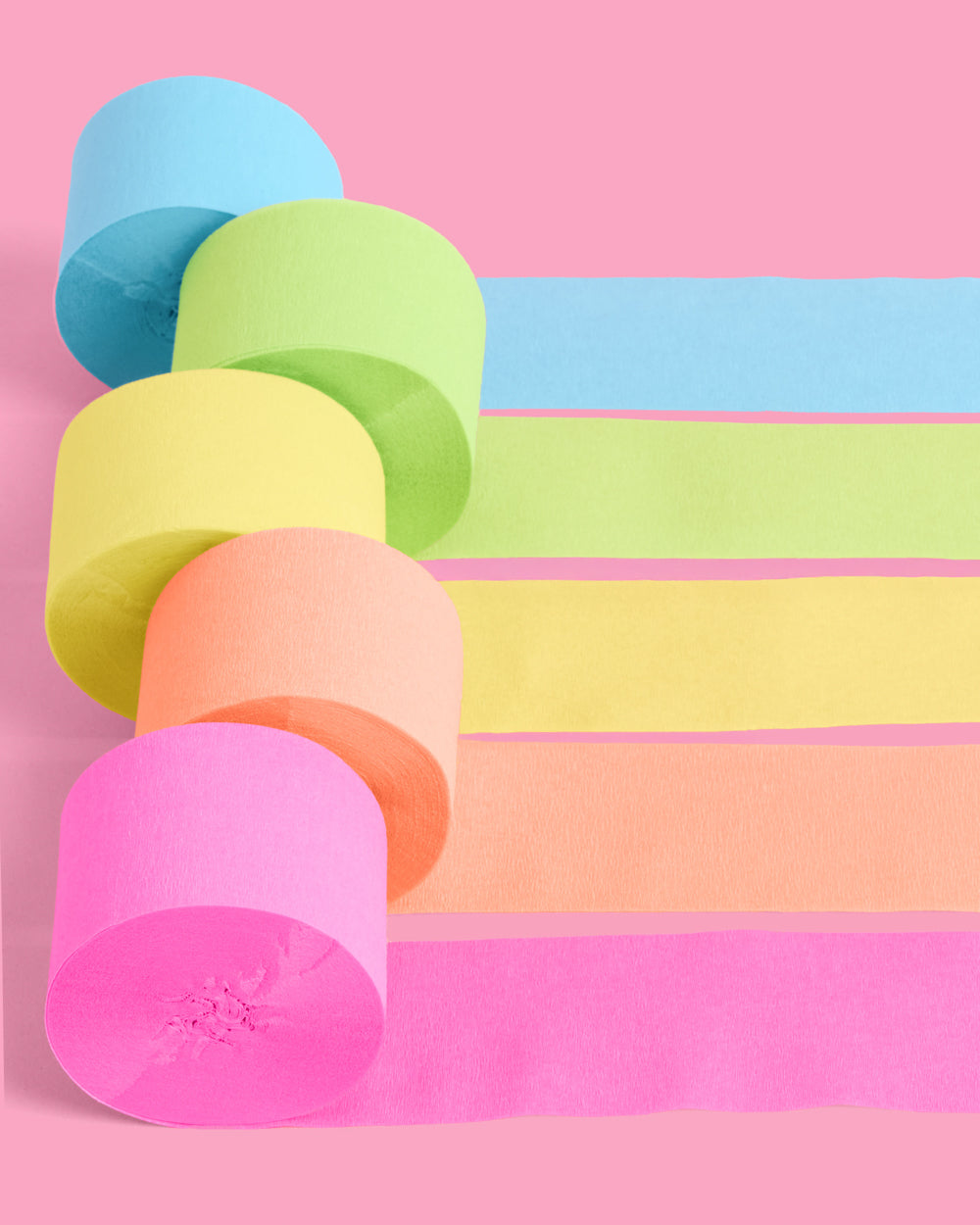 Sorbet Color | Bright Crepe Party Streamers